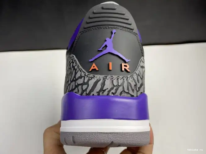 Cheap TB CT8532 3 Air Retro 050 Purple Court Jordan Black 0601